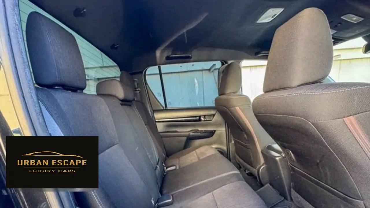 Toyota Hilux Double Cab rear bench seat in dark grey fabric with headrests